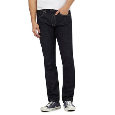 Big and tall navy rinse wash slim fit jeans